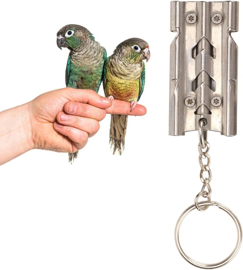woobles Simple Multifunctional Stainless Steel Portable Ultrasonic Whistle. Pure Bird Training Whistle - Image 3